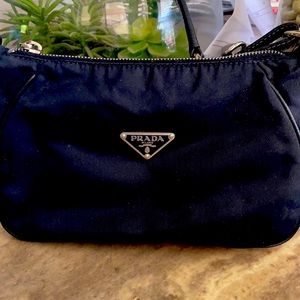 Prada black nylon shoulder bag